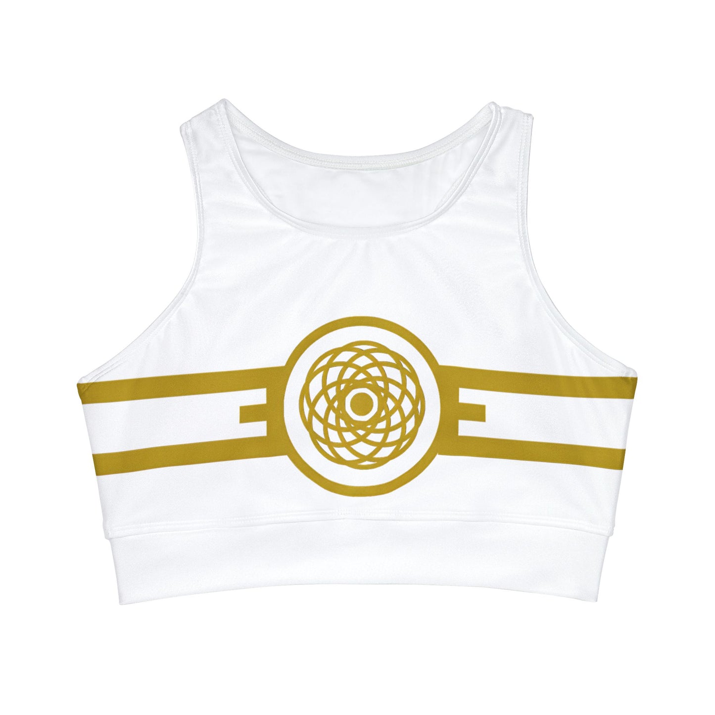 High Neck Crop Bikini Top (AOP)